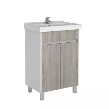 Тумба под умывальник Fest 60 Uno Дуб серый без ящика Домино
