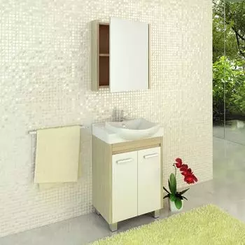 Тумба с раковиной Comforty Киото 60 сосна лоредо