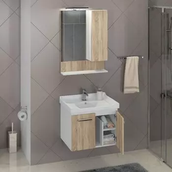 Тумба с раковиной Comforty Рига 60 дуб сонома