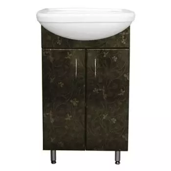 Тумба с раковиной Iris Альфана 50 3D черная (488979)