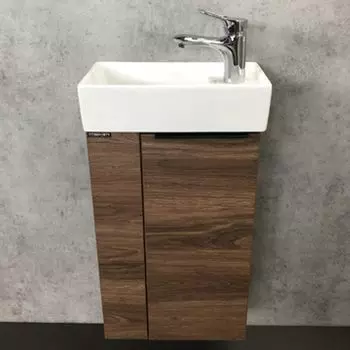 Тумба-умывальник COMFORTY "Матэ-40", дуб тёмно-коричневый (00-00000832)