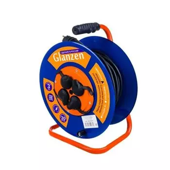 Удлинитель силовой на катушке 4 гнезда с/з 30 м, 3х2,5