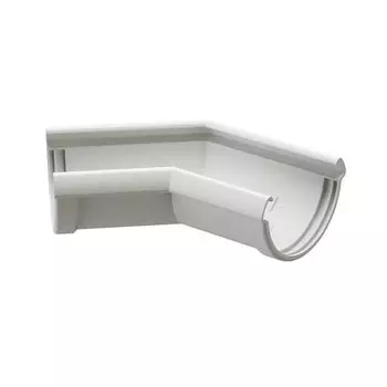 Угловой элемент желоба Docke Lux Пломбир, 135°