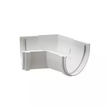 Угловой элемент желоба Docke Premium Пломбир, 135°