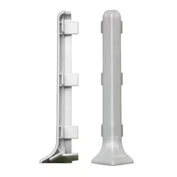 Угол наружный ПЛ80, ПВХ, серый, (уп. 2шт)