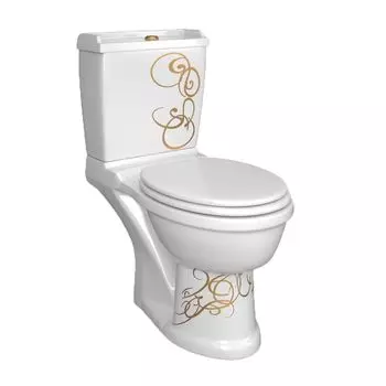 Унитаз-компакт Della Boston SP 014 джаз золото