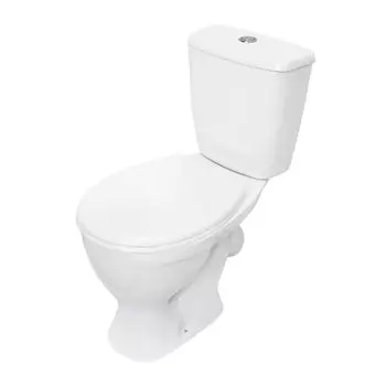 Унитаз-компакт ЭТАЛОН белый (кос.выпуск,бачок,сиденье полипропилен,армат.,креп.к/полу) Sanita