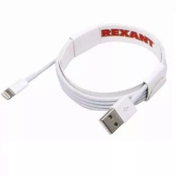 USB кабель для iPhone 5/6/7 моделей original copy 1:1 белый REXANT