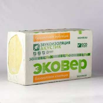 Утеплитель Эковер Акустик 35 кг/м³ 37λ (1000х600х100мм) 4 шт/уп