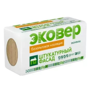 Утеплитель Эковер Экофасад Оптима 85 кг/м³ 37λ (1000x600x100мм) 4шт/уп