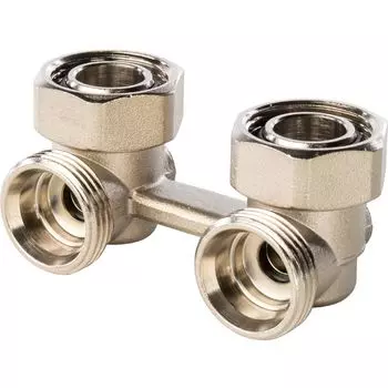 Узел нижнего подключения радиатора Н-образный угловой R3/4хG3/4 евроконус SANEXT