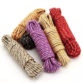 Веревка плетеная ПП 6мм цветная