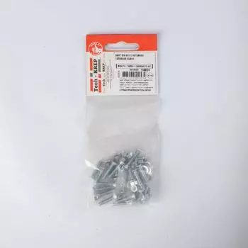 Винт DIN965 с потайной головкой оцинк. M4х20 + гайка + шайба (20 шт) - пакет