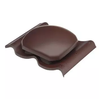 Выход вентиляции Ø160 на металлочерепицу (коричневый)