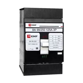 Выключатель авт. 3п ВА-99 250/125А 35кА EKF mccb99-250-125