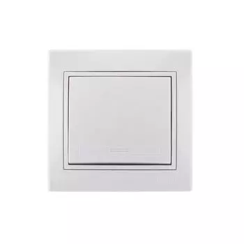 Выключатель одноклавишный белый 10А МИРА LEZARD