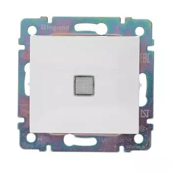 Выключатель одноклавишный с подсветкой белый 10А Valena Legrand