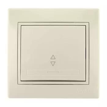 Выключатель проходной одноклавишный бежевый 10А МИРА LEZARD