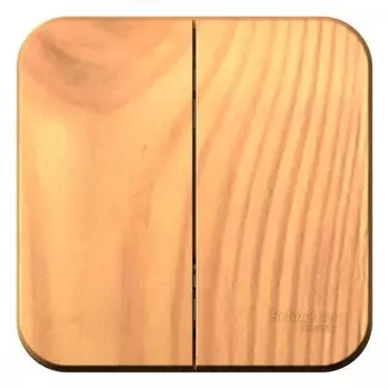 Выключатель Schneider Blanca 2-клавишный накладной ясень