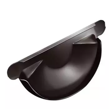 Заглушка желоба Ø125 (RAL 8017-0,6мм) шоколад