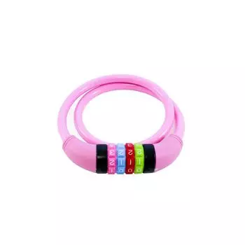 Замок навесной с тросом Авангард ВС-Т10 Техно Пинк L 650мм