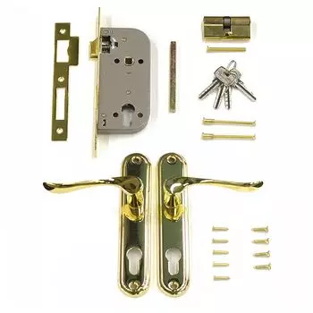 Замок врезной АЛЛЮР 127/1 GP латунь 4кл. с/руч