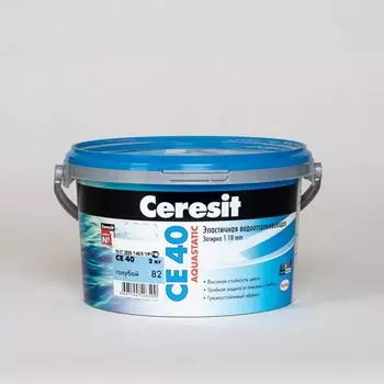 Затирка Ceresit CE 40 aquastatic голубая, 2 кг