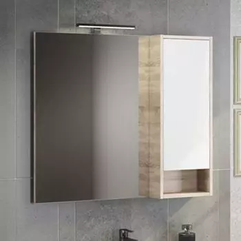 Зеркальный шкаф Comforty Гамбург 90 дуб сонома