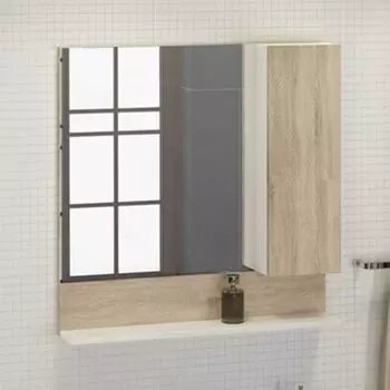 Зеркальный шкаф Comforty Рига 80 дуб сонома