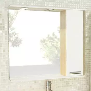 Зеркальный шкаф Comforty Тулуза 90 сосна лоредо