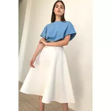 Белая юбка А-образного силуэта