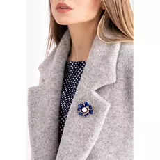 Брошь "Синий цветок"