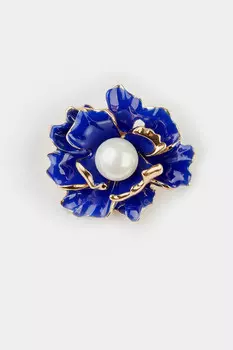 Брошь "Синий цветок"