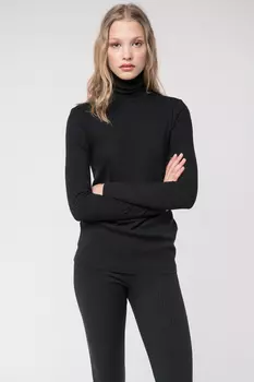 Черная водолазка-лапша