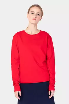 Красный лонгслив