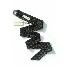 Оригинальный черный с орнаментом аксессуар - пояс или повязка на голову