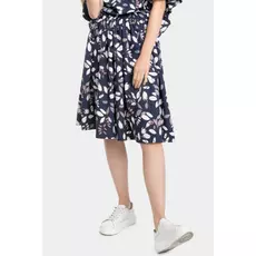 Синяя юбка солнце с принтом на резинке