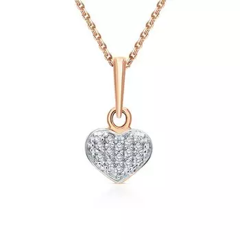 Детская золотая подвеска с бриллиантом