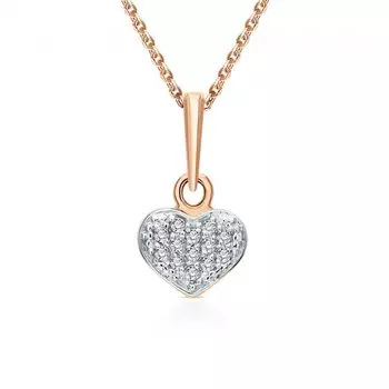 Детская золотая подвеска с бриллиантом