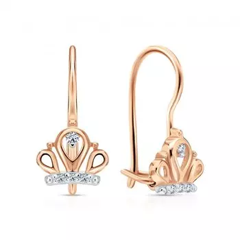 Детские золотые серьги с бриллиантами