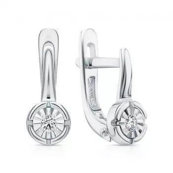 Детские золотые серьги с бриллиантами