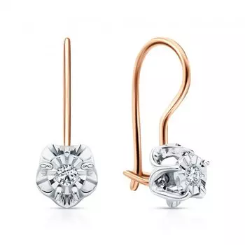 Детские золотые серьги с бриллиантами