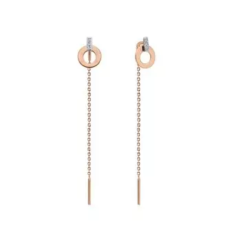 Детские золотые серьги с бриллиантами