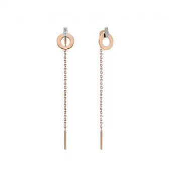 Детские золотые серьги с бриллиантами