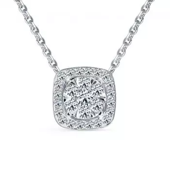 Платиновая подвеска с бриллиантами природными