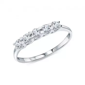 Платиновое кольцо с бриллиантами природными