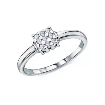 Платиновое кольцо с бриллиантами природными