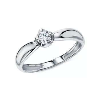 Платиновое кольцо с бриллиантами природными