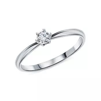 Платиновое кольцо с бриллиантами природными