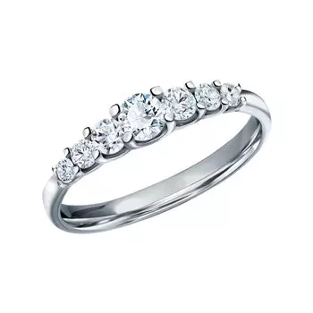 Платиновое кольцо с бриллиантами природными